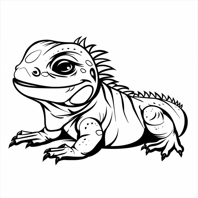 Iguana 2 Iguana para Colorear