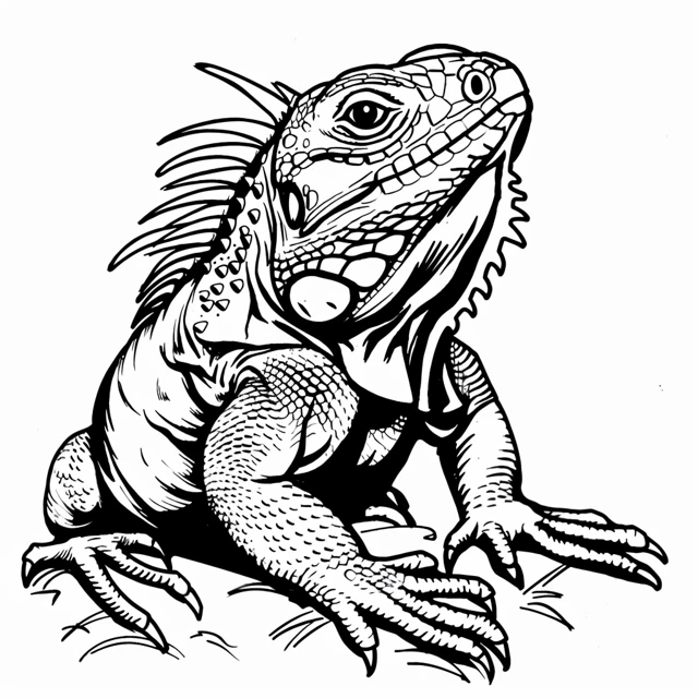 Iguana 11 páginas para colorear Iguana Bebé imprimibles