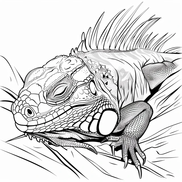 Iguana 36 dibujos para colorear grinch Iguana Durmiendo