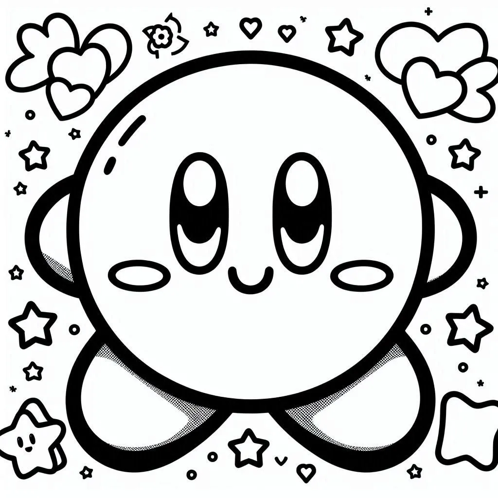 Kirby 13 páginas para colorear gratis Kirby para colorear para niños