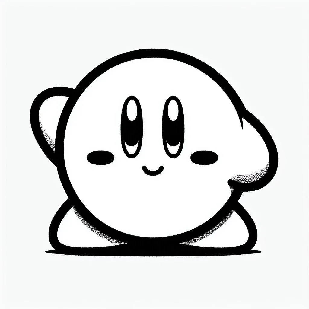Kirby 19 colorear páginas de Kirby para colorear