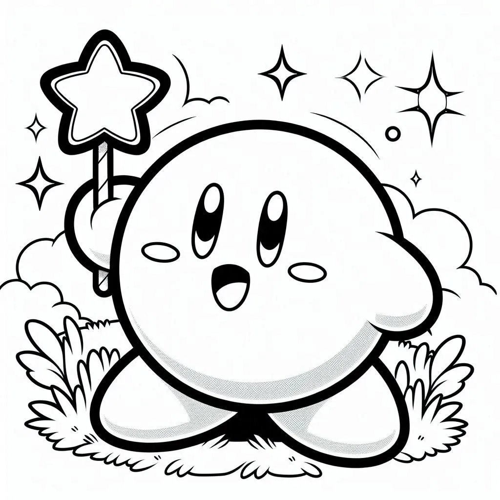 Kirby 21 dibujos para colorear Kirby para colorear 1