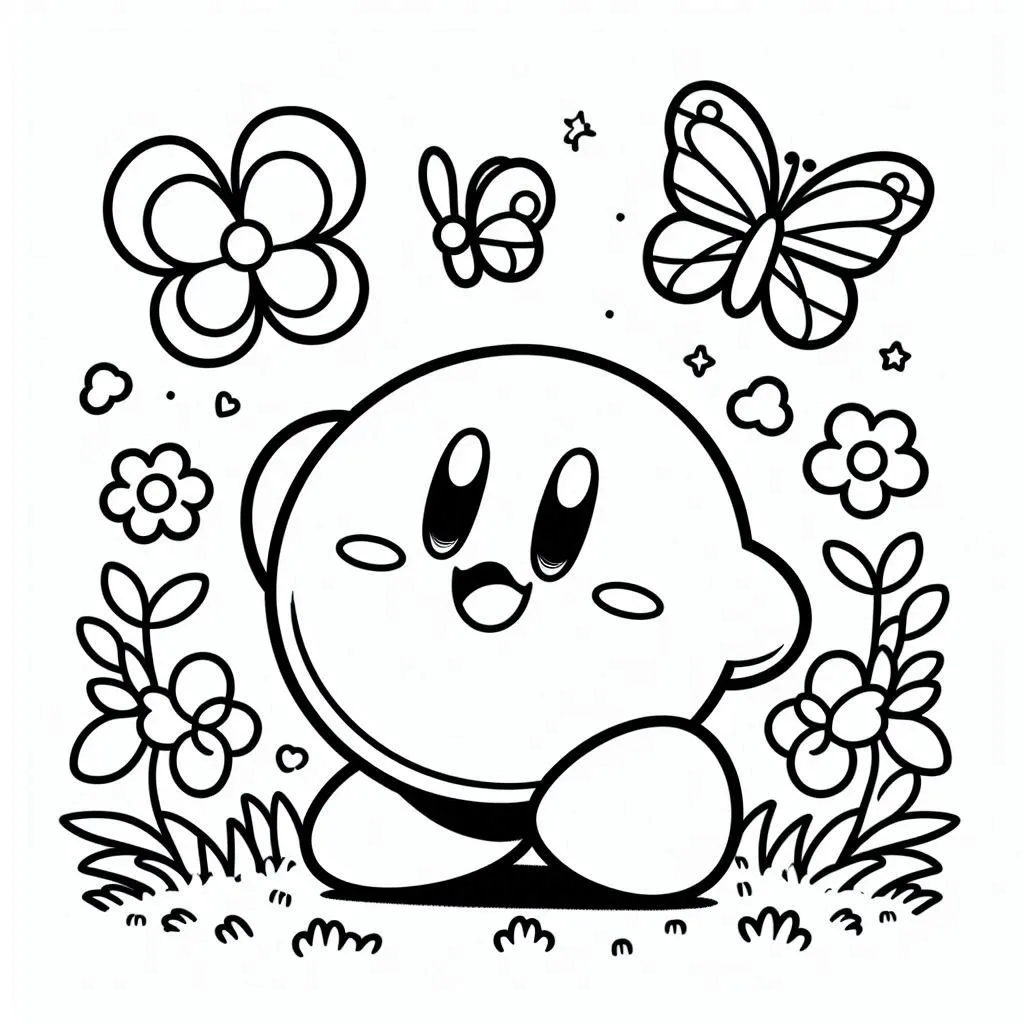 Kirby 22 Kirby para colorear páginas para colorear pdf