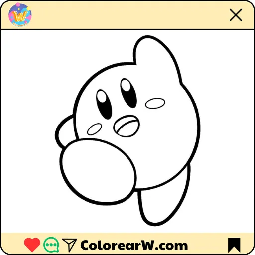 Kirby para colorear thumbnail