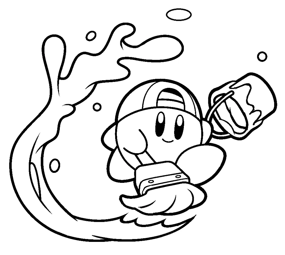 Kirby 71 páginas para colorear para adultos Kirby para colorear 4