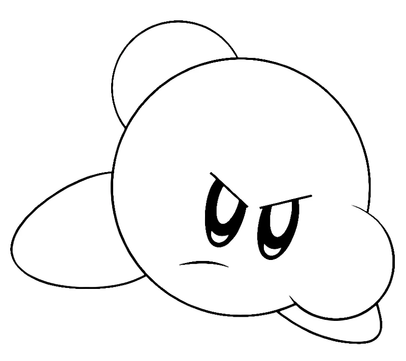 Kirby 73 Kirby para colorear páginas para colorear fáciles 2