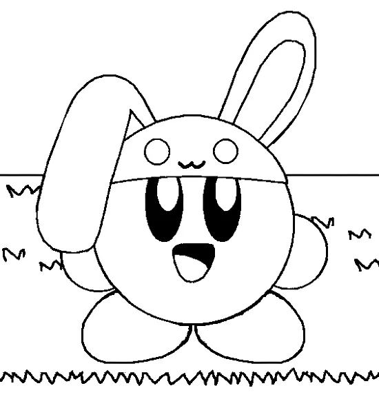 Kirby 77 páginas para colorear fáciles de Kirby para colorear