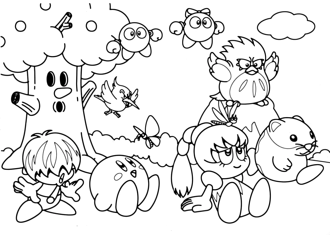 Kirby 56 páginas para colorear para adultos Kirby para colorear 2