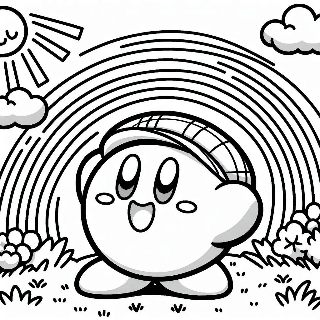Kirby 9 Kirby para colorear páginas para colorear gratis
