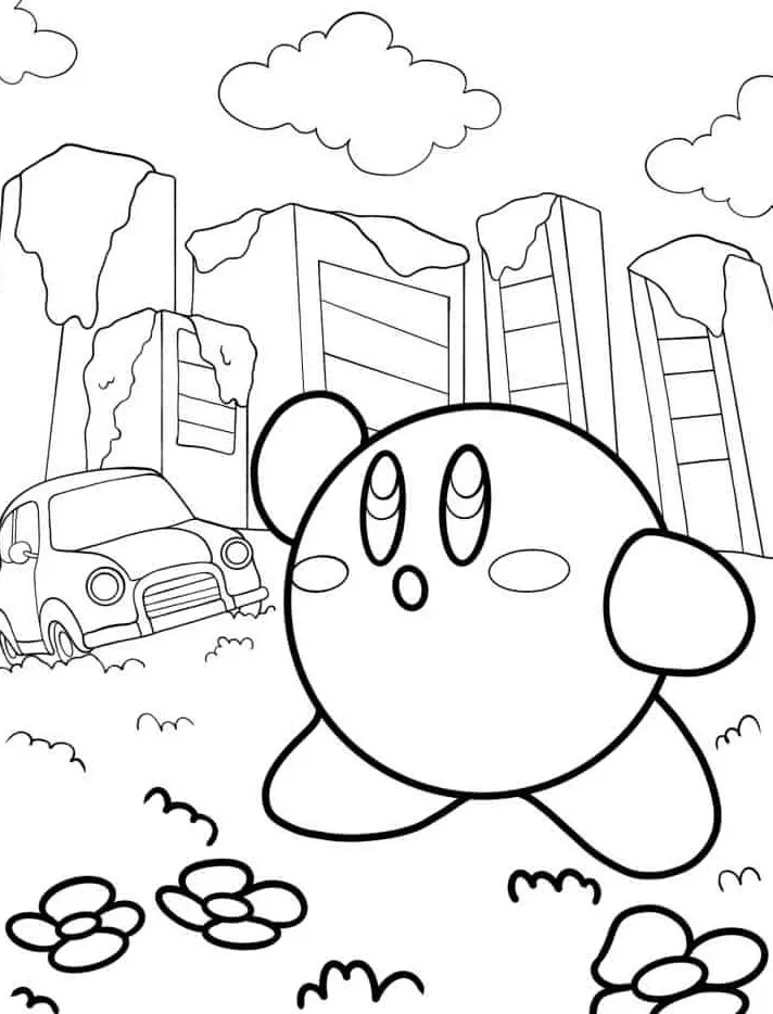Kirby 95 lindas páginas para colorear Kirby para colorear 4