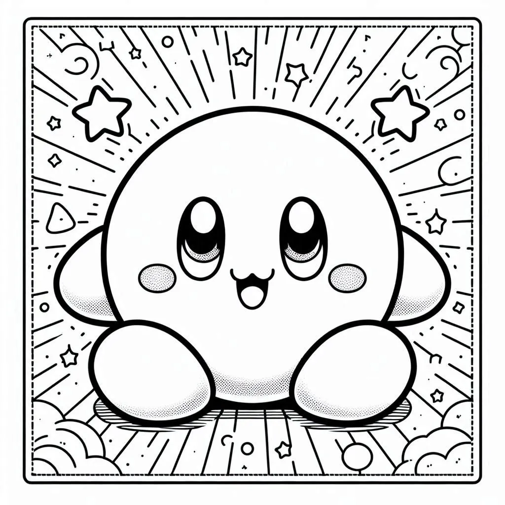Kirby 10 Kirby para colorear páginas para colorear para imprimir gratis