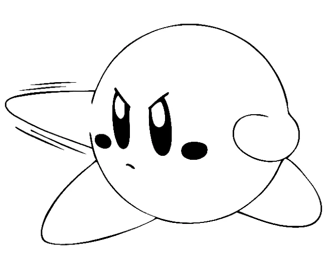 Kirby 36 páginas para colorear lindas y fáciles de Kirby para colorear 1