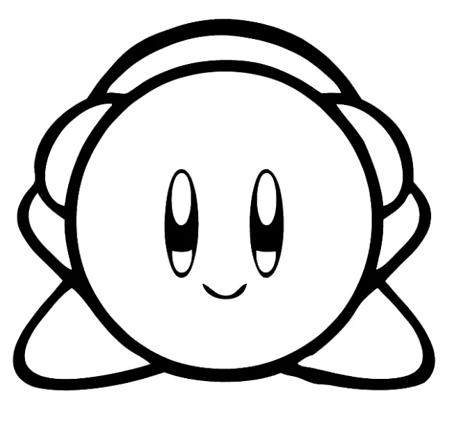 Kirby 44 Kirby para colorear páginas para colorear para adultos fáciles 1