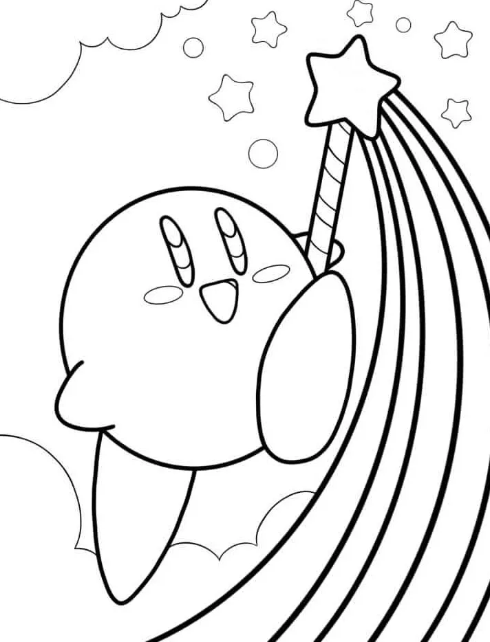 Kirby 97 páginas para colorear para Kirby para colorear
