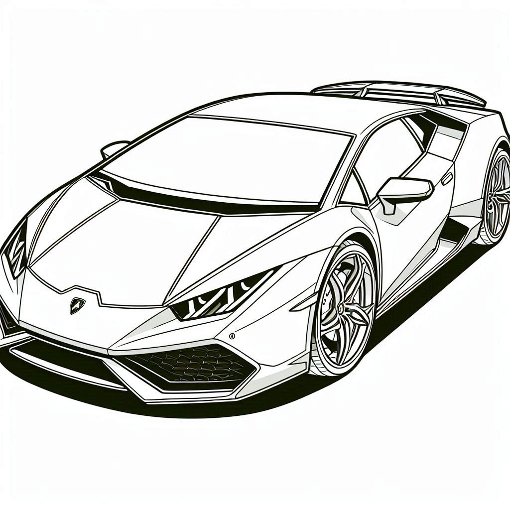 Lamborghini Huracán 8 páginas para colorear imprimibles