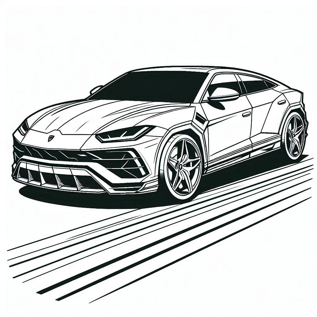 lindas páginas para colorear Lamborghini Urus 6