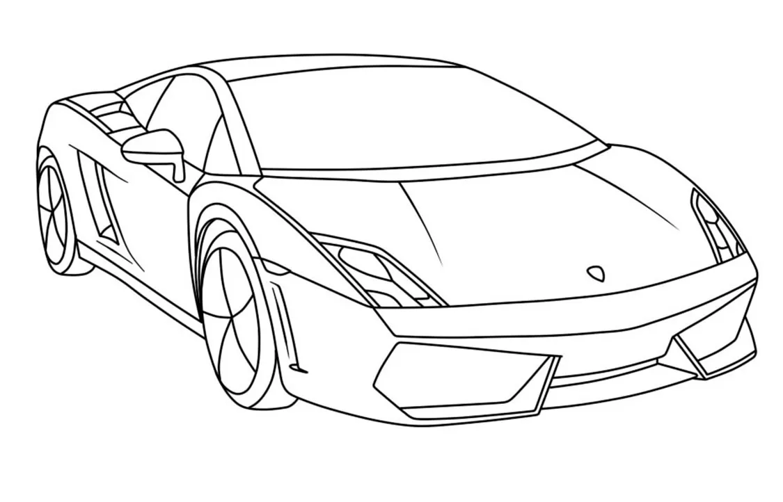 páginas para colorear gratis Lamborghini para Colorear 10