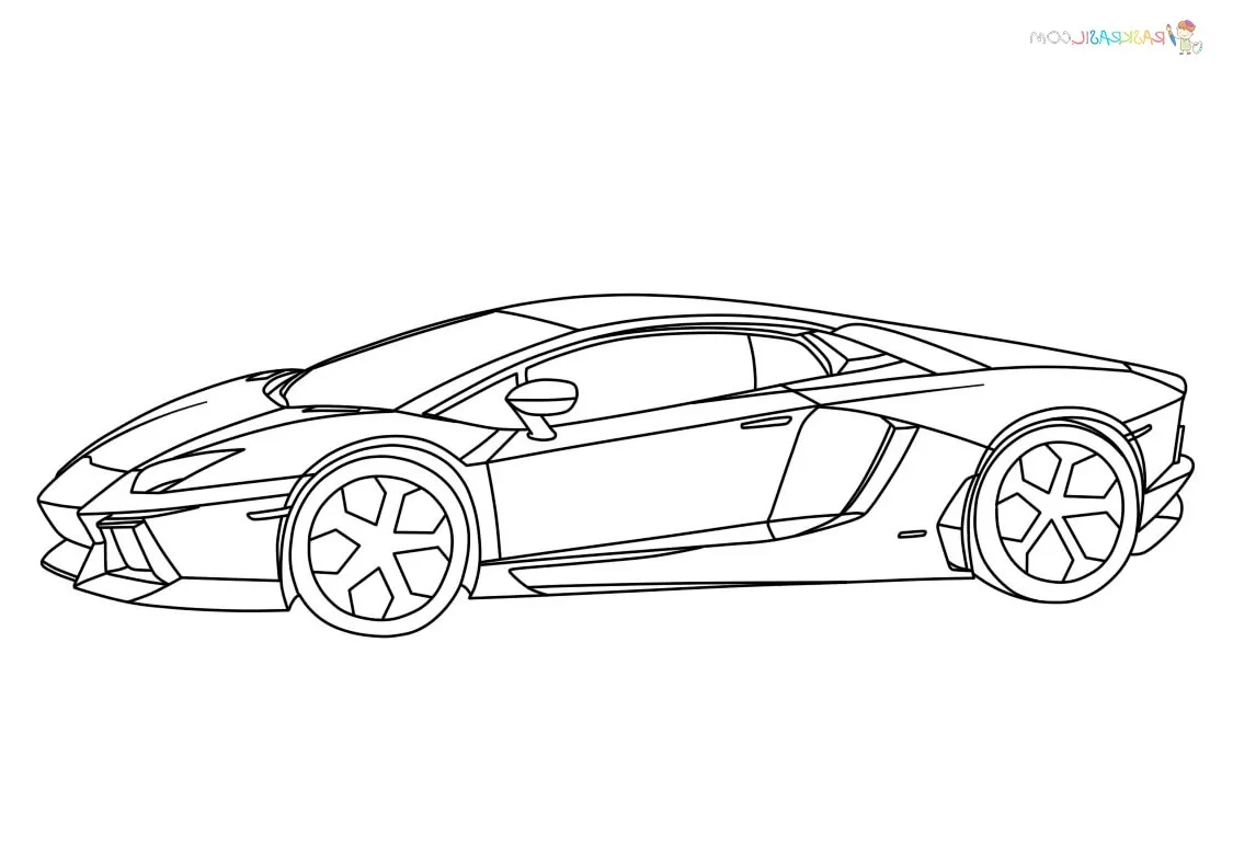 lindas páginas para colorear Lamborghini para Colorear 4