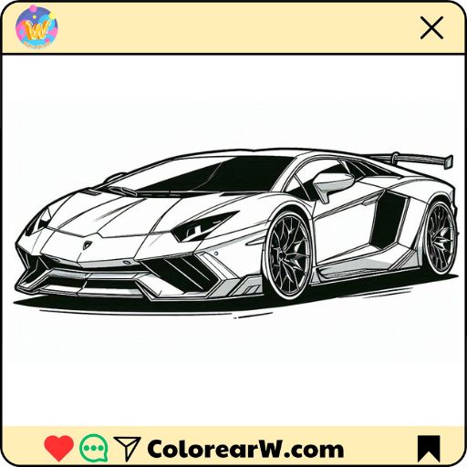 Lamborghini para colorear thumbnail