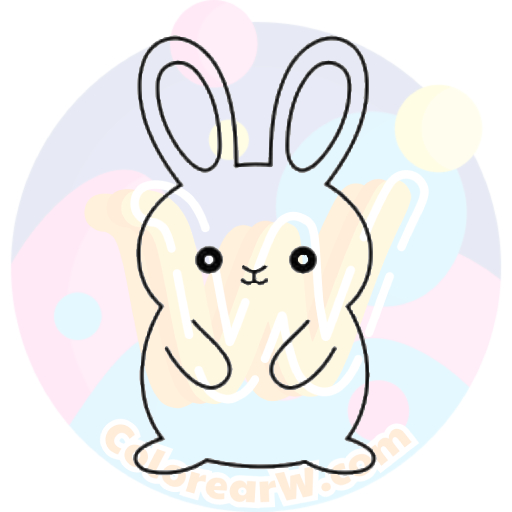 Aprende a dibujar un conejito fácil - ColorearW 5 páginas para colorear de preescolar Listo para colorear