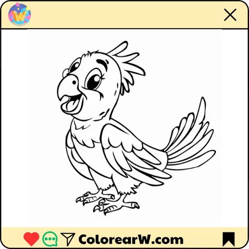 Loro para colorear thumbnail