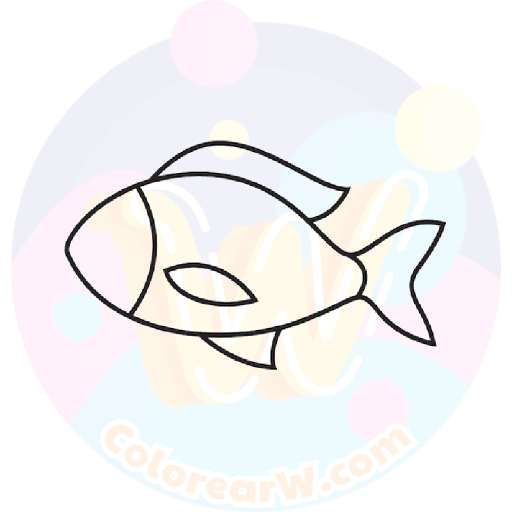 ¡Dibuja un Pez Arcoíris Fácil - ColorearW 5 Más Aletas para Bailar dibujos para colorear