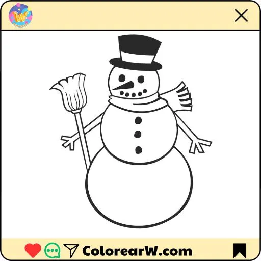 Muñeco de Nieve para colorear thumbnail