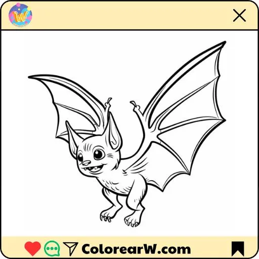 Murciélago para colorear thumbnail