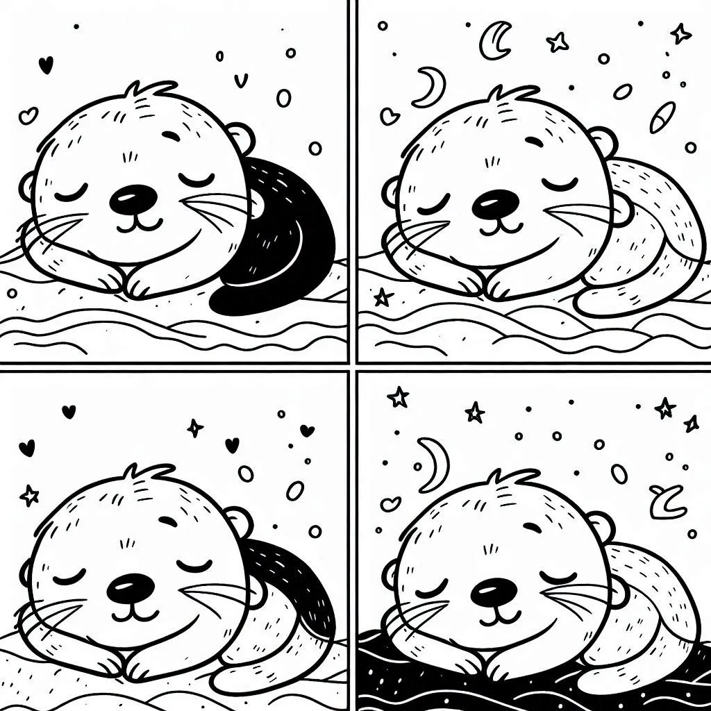 dibujos para colorear grinch Nutria Bebé Durmiendo 4