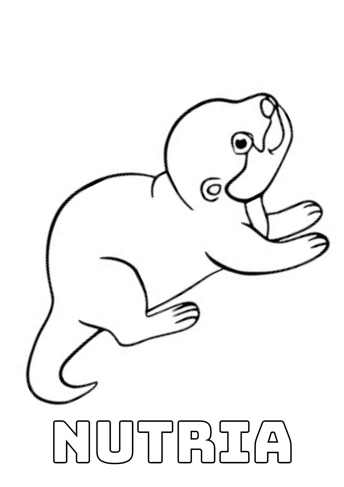 Nutria para colorear 3 páginas para colorear para imprimir