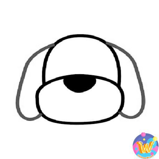 Dibuja un perro juguetón con ColorearW.com 3 páginas para colorear gratis Orejas caídas pdf