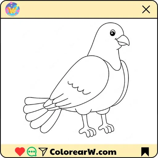 Paloma para colorear thumbnail