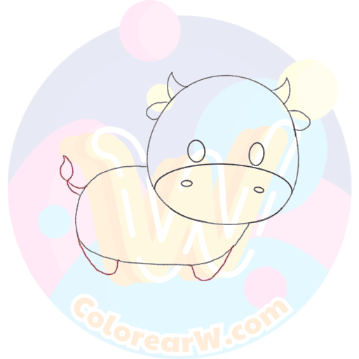 A Dibujar un Búfalo! Tutorial Fácil para Niños! 4 páginas para colorear gratis Patitas fuertes y cola divertida resized