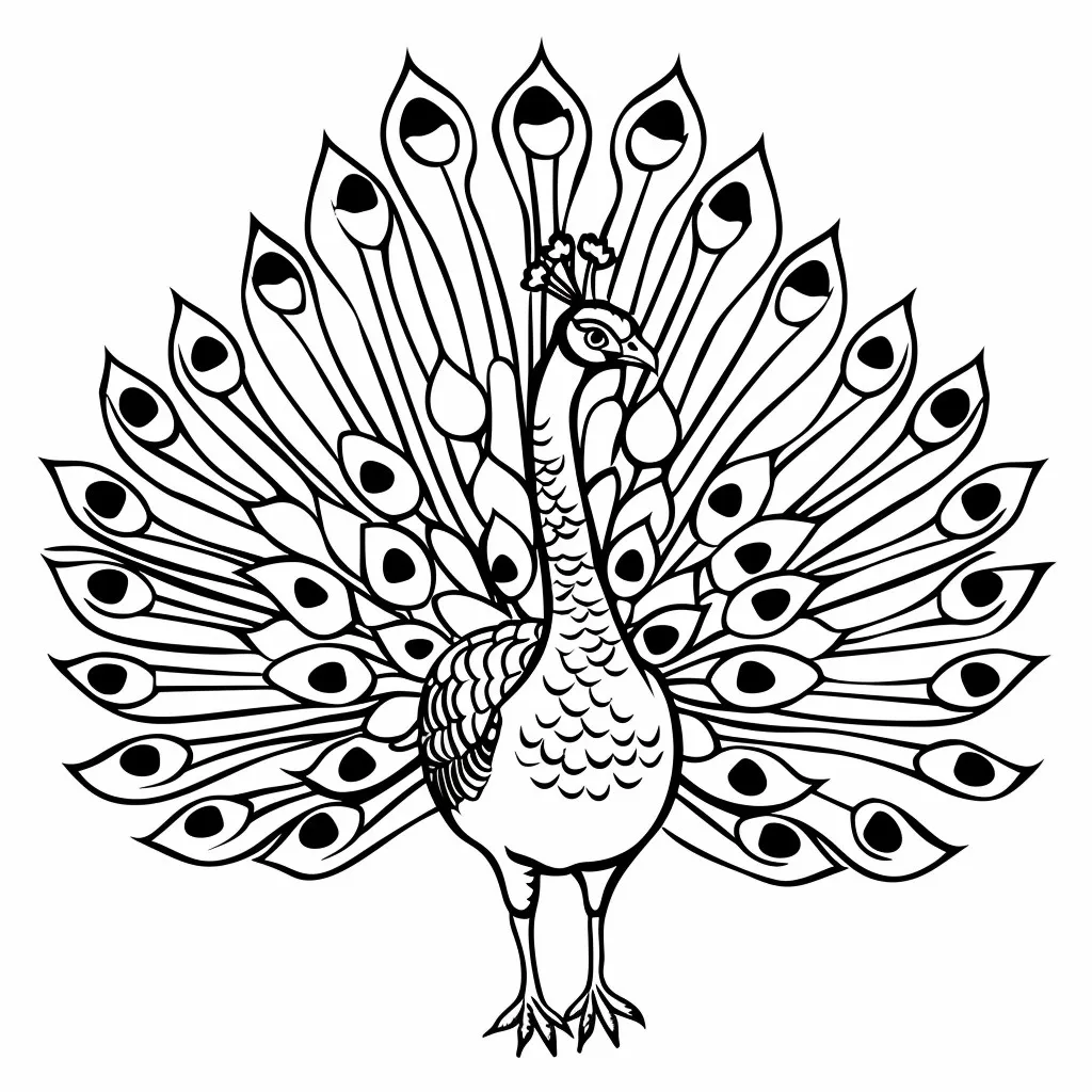 Pavo Real 2 Pavo real para colorear