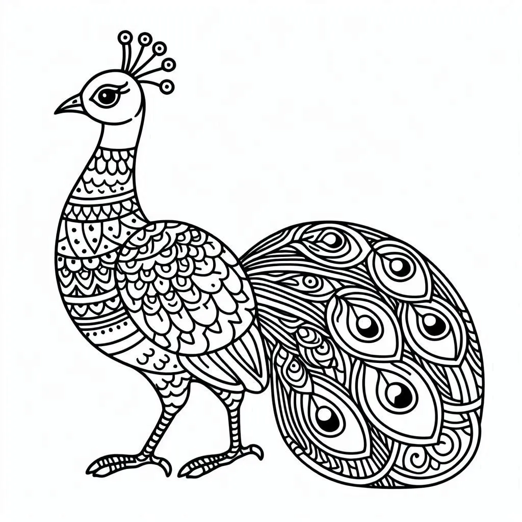 Pavo Real 16 páginas para colorear gratis Pavo real para colorear