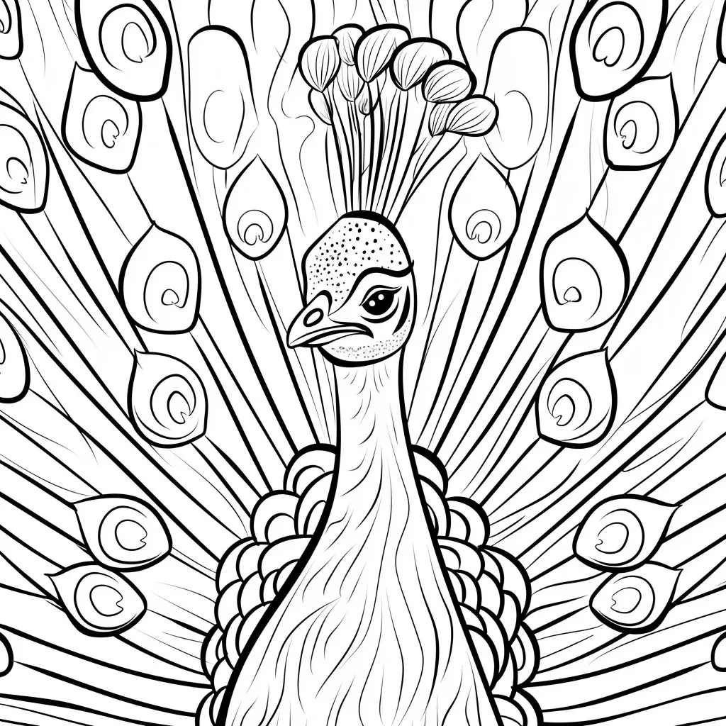 Pavo Real 18 Pavo real para colorear páginas para colorear para imprimir
