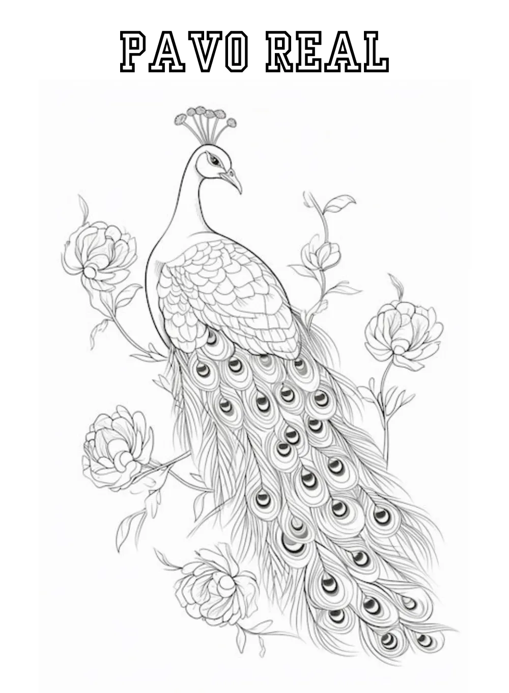 Pavo Real 25 lindas páginas para colorear Pavo real para colorear