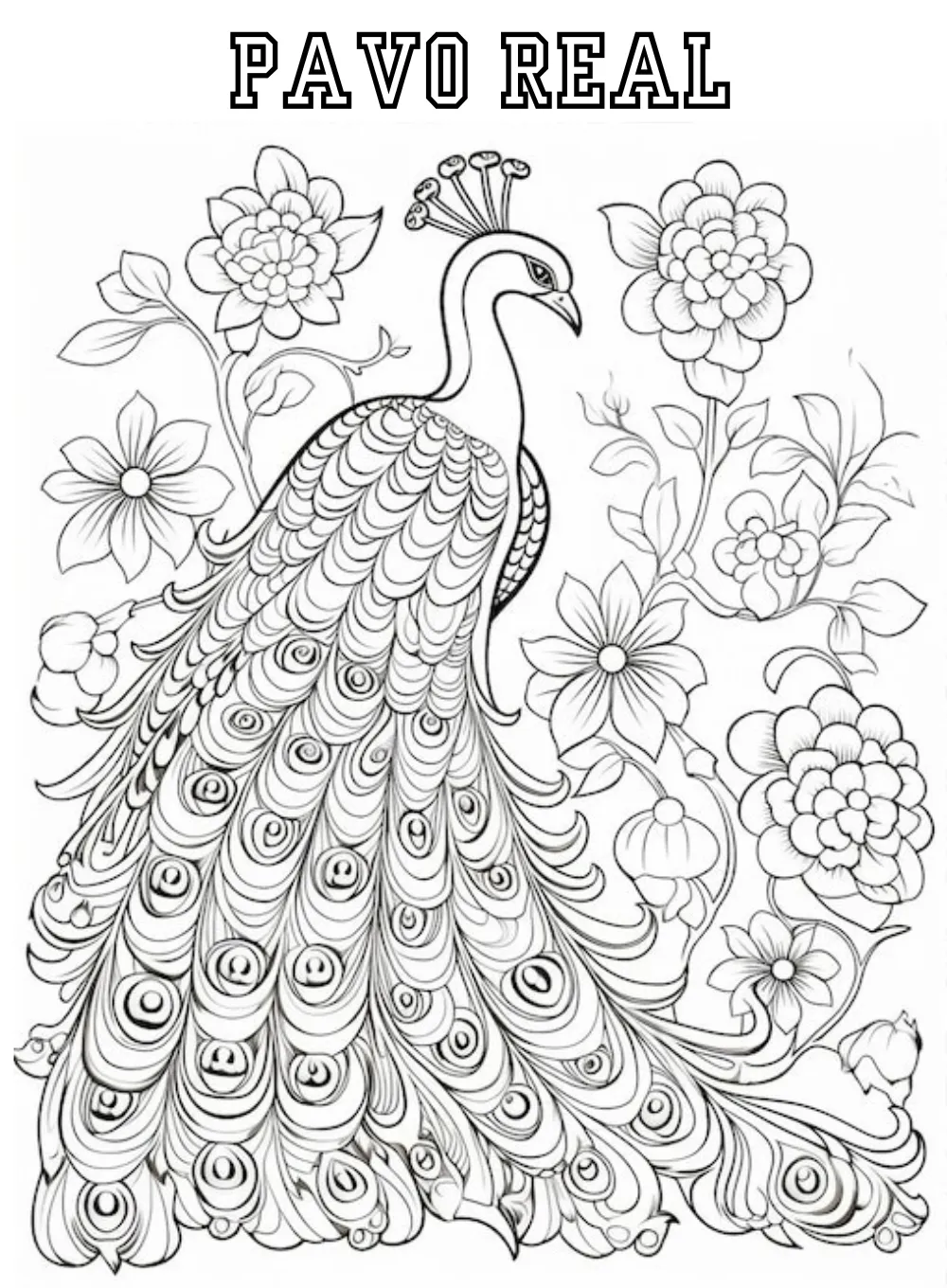Pavo Real 28 páginas para colorear kawaii lindas Pavo real para colorear