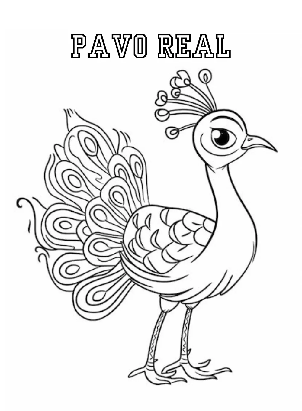Pavo Real 31 Pavo real para colorear páginas para colorear gratis 1