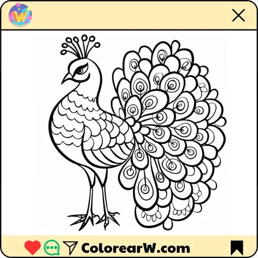 Pavo Real 1 Pavo Real para colorear thumbnail