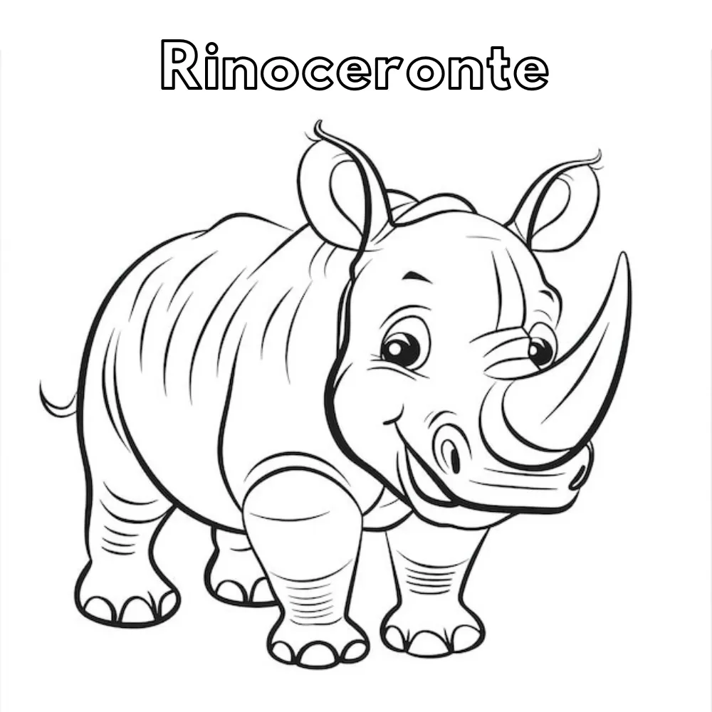 Rinoceronte para colorear páginas para colorear imprimibles