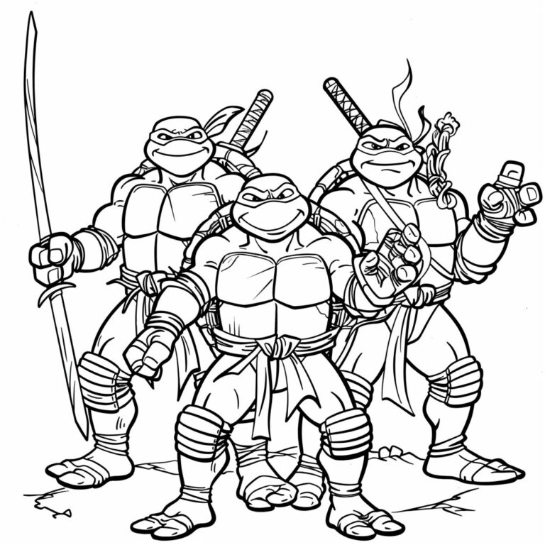 52 Ninja Turtles coloring pages: Pages to print