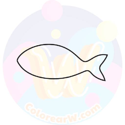 ¡Dibuja un Pez Arcoíris Fácil - ColorearW 1 Un Cuerpo Curvy páginas para colorear