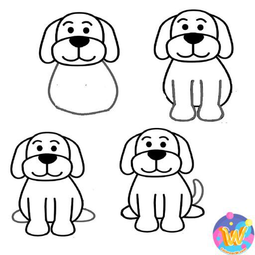 Dibuja un perro juguetón con ColorearW.com 5 páginas para colorear imprimibles Un cuerpo lleno de energía
