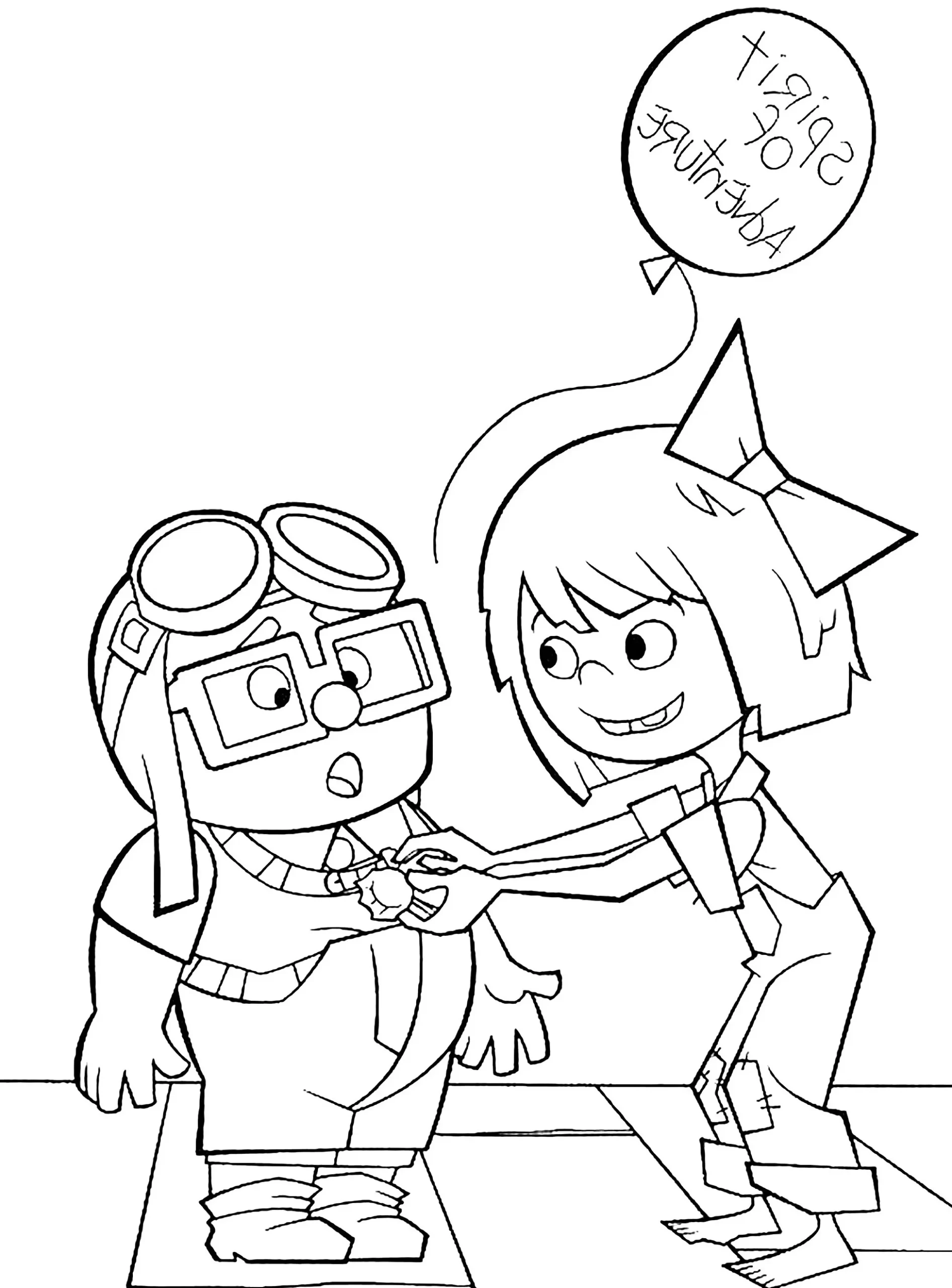 Up para colorear páginas para colorear para niños