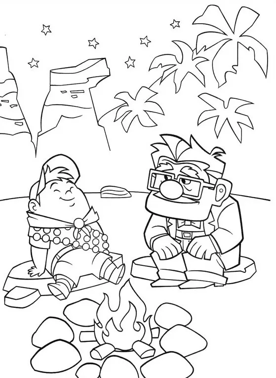 Up para colorear páginas para colorear fáciles 2