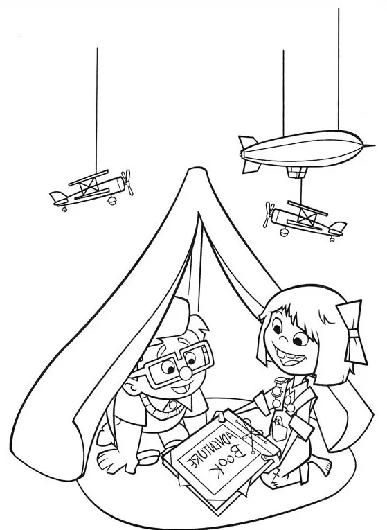 páginas para colorear detalladas de Up para colorear para adultos 2