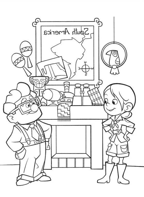 páginas para colorear detalladas de Up para colorear para adultos 1