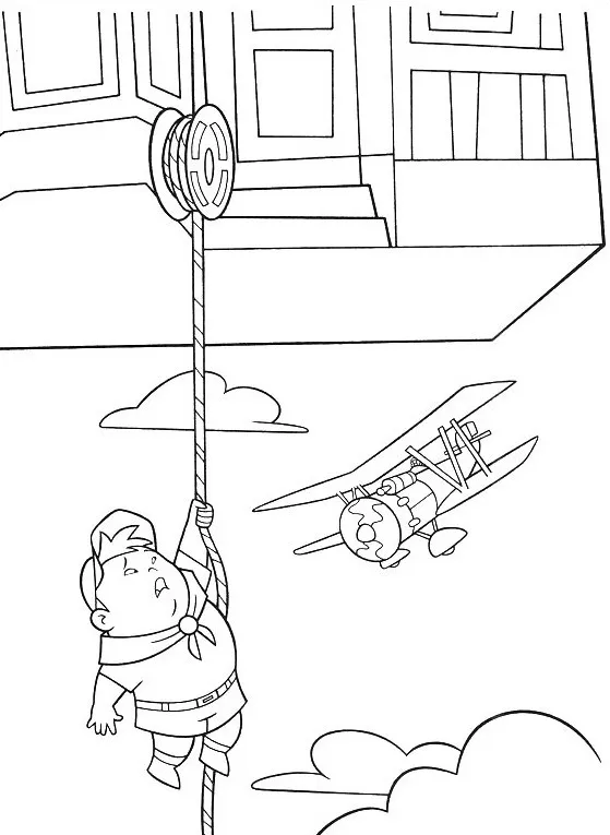 Up para colorear páginas para colorear fáciles