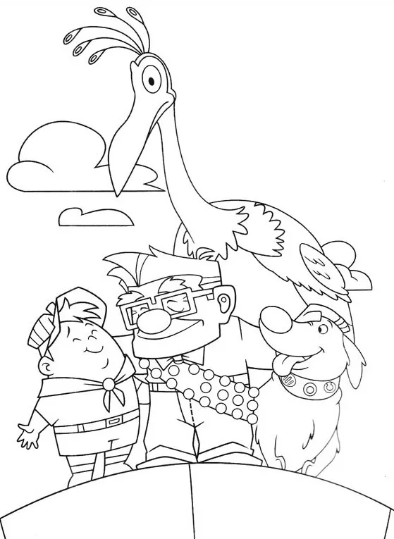 Up para colorear páginas para colorear para imprimir gratis 1